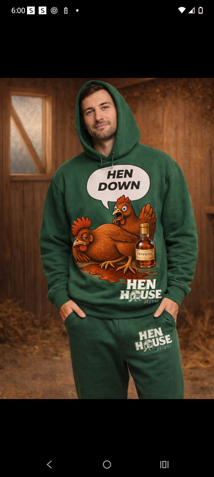 Hen Down Sweat Suit